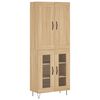 vidaXL Highboard Sonoma Oak 69.5x34x180 cm Engineered Wood