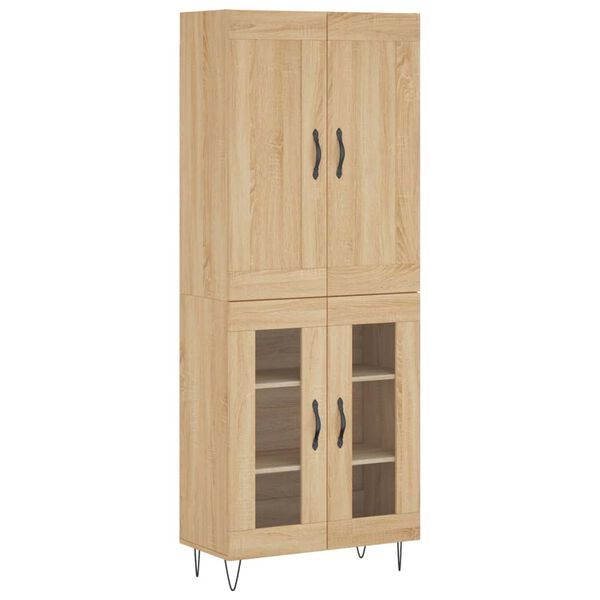 vidaXL Highboard Sonoma Oak 69.5x34x180 cm Engineered Wood