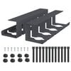 vidaXL Under Desk Cable Management Tray 2 pcs Anthracite