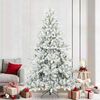 vidaXL Artificial Hinged Christmas Tree White 240 cm PVC and Steel