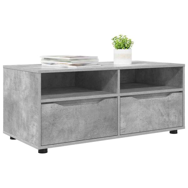 vidaXL TV Cabinet Concrete Grey 100 x 48 x 43 cm Engineered Wood