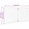 vidaXL Dog Gate Foldable 2 Panels White 160 cm Poplar Wood
