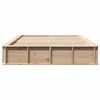 vidaXL Bed Frame Brown 140 x 190 cm Solid Pine Wood