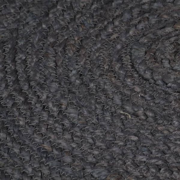 vidaXL Handmade Rug Jute Round 240 cm Dark Grey