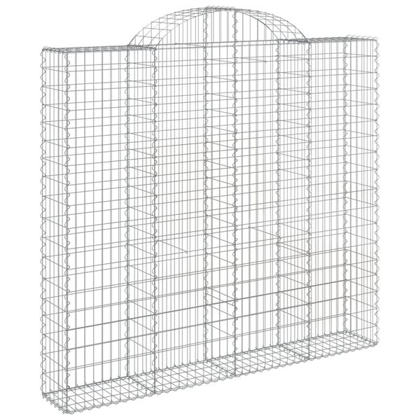 vidaXL Arched Gabion Baskets 18 pcs 200x50x180/200 cm Galvanised Iron