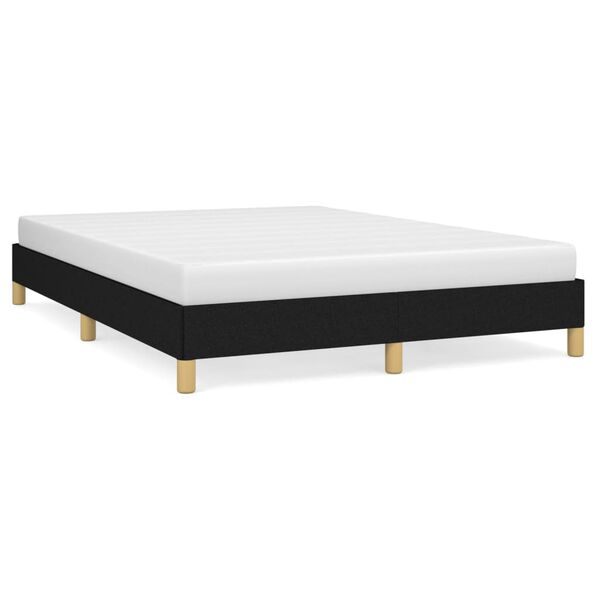 vidaXL Bed Frame without Mattress Black 135x190 cm Double Double Fabric