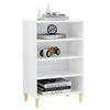 vidaXL Sideboard High Gloss White 57x35x90 cm Engineered Wood