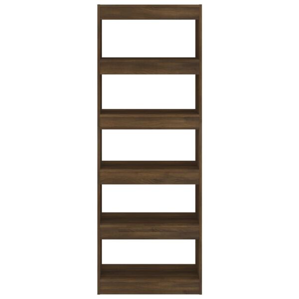 vidaXL Book Cabinet/Room Divider Brown Oak 60x30x166 cm Engineered Wood