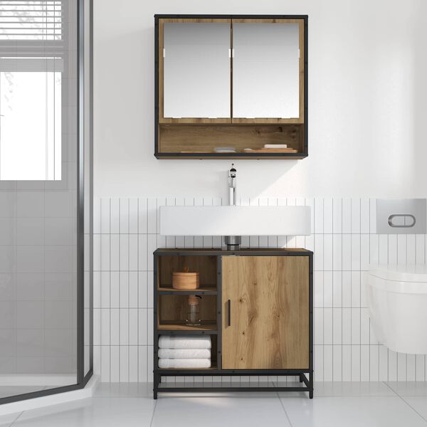 vidaXL Bathroom Cabinet Artisan Oak 65 x 33 x 60 cm Engineered Wood