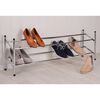 HI 2-tier Shoe Rack 62-117x23x36 cm Chrome