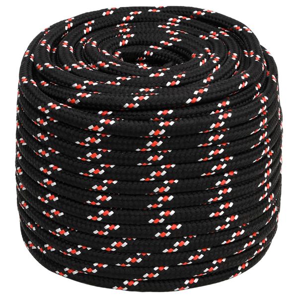 vidaXL Boat Rope Black 18 mm 100 m Polypropylene