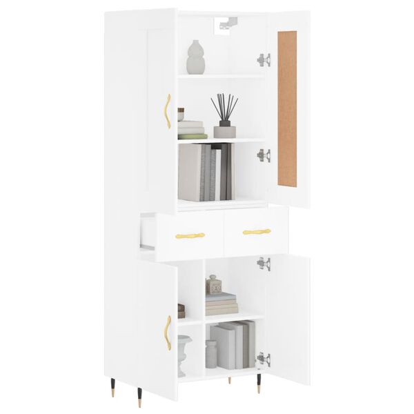 vidaXL Highboard White 69.5x34x180 cm Engineered Wood