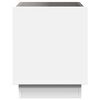 vidaXL Bedside Table with Infinity LED White 40x40x50 cm