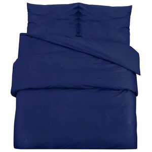 vidaXL Duvet Cover Set Navy Blue 200x220 cm Cotton