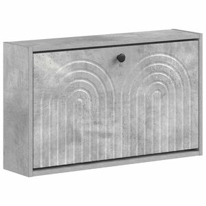 vidaXL Wall-Mounted Shoe Cabinet ALKMAAR 71 x 17 x 43 cm Concrete Grey