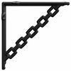 vidaXL Wall Shelf Brackets 12 pcs Black 21 x 21 x 3.5 cm Steel
