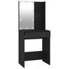 vidaXL Dressing Table with LED Black 60x40x140 cm