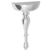 vidaXL Shelf/Console Table Wall-Mounted Aluminium Silver 35x17x81 cm