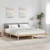 vidaXL Bed frame Brown and light grey 180 x 200 cm Solid pine wood