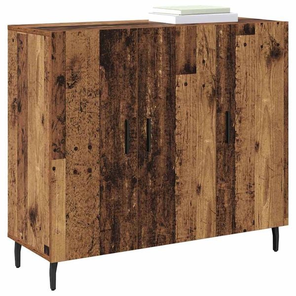 vidaXL Sideboard Old Wood 90 x 34 x 80 cm Engineered Wood