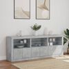 vidaXL Sideboard with LED Lights Concrete Grey 181.5x37x67 cm