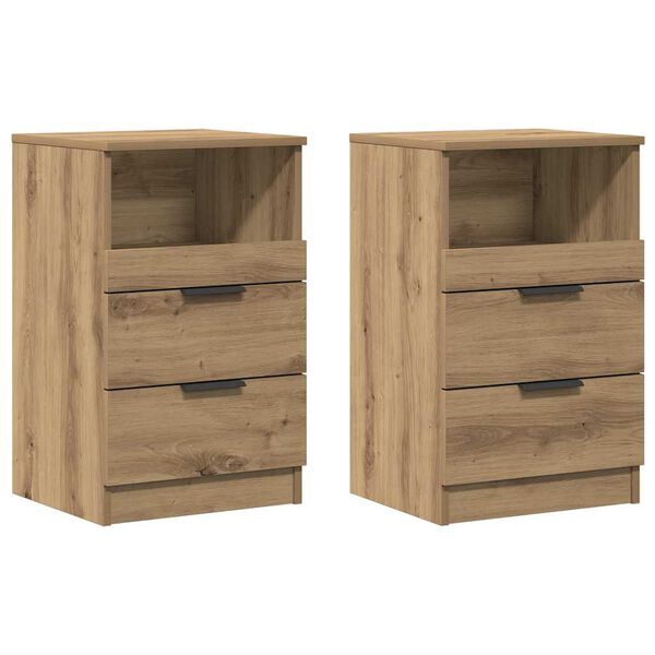 vidaXL Bedside Cabinets 2 pcs Artisan Oak 40x36x65 cm Engineered Wood