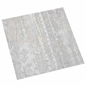 vidaXL Flooring Planks Light Grey and White 5.11 m&sup2; 55 pcs PVC