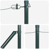 vidaXL Fence Post 7 pcs Green Steel