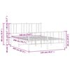 vidaXL Metal Bed Frame without Mattress with Footboard Black 120x200cm