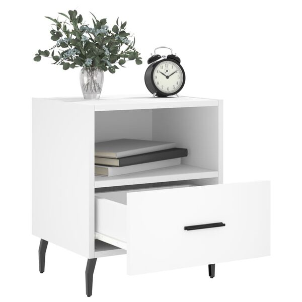 vidaXL Bedside Cabinets 2 pcs White 40x35x47.5 cm Engineered Wood