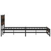 vidaXL Metal Bed Frame without Mattress Brown Oak 200x200 cm