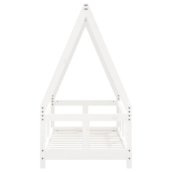 vidaXL Kids Bed Frame White 70x140 cm Solid Wood Pine