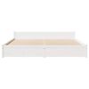 vidaXL Bed Frame without Mattress White 200x200 cm Solid Wood Pine