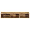 vidaXL Wall-mounted TV Cabinet 100x30x19 cm Solid Rough Wood Mango