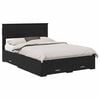 vidaXL Bed Frame with Headboard Black Oak 160 x 200 cm Engineered Wood