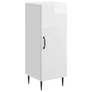vidaXL Sideboard High Gloss White 33 x 34.5 x 89.5 cm Engineered Wood