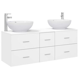 vidaXL Bathroom Furniture Set 3 pcs White 49.5 x 44.5 x 65 cm