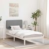 vidaXL Bed Frame with Upholstered Headboard Light Grey 90 x 200 cm