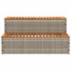 vidaXL Hot Tub Step Light Grey 100x50x50.5 cm Poly Rattan and Solid Acacia