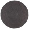vidaXL Handmade Rug Jute Round 180 cm Dark Grey