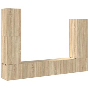 vidaXL 4 Piece TV Cabinet Set Sonoma Oak Engineered Wood