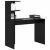 vidaXL Desk with Shelf Black Oak 102 x 50 x 124 cm Engineered Wood