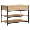 vidaXL Shoe Bench Sonoma Oak 70x42.5x50 cm Engineered Wood