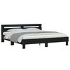 vidaXL Bed Frame without Mattress Black 160x200 cm