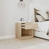 vidaXL Nightstand 2 pcs with Drawer Oak Colour