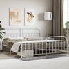 vidaXL Metal Bed Frame without Mattress with Footboard White 200x200cm