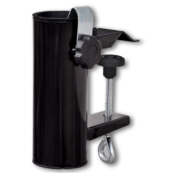 vidaXL Outdoor Umbrella Holder Steel Black