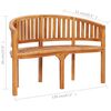 vidaXL Banana Bench 120 cm Solid Teak Wood