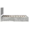 vidaXL Bed Frame Concrete Grey 120 x 200 cm Engineered Wood