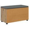 vidaXL Hall Bench with Cushion with Shelf Artisan Oak 80 x 38 x 46 cm